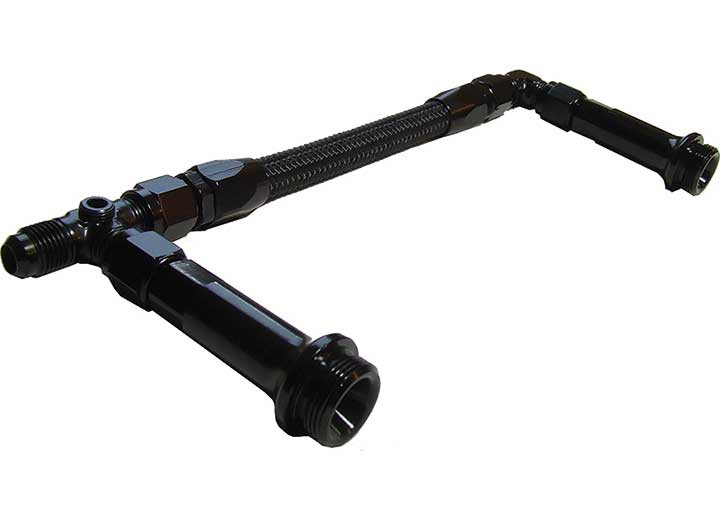 Big End Performance - 6 Holley 4150 Series Black Fitting Dual Inlet Carburetor Line Kit W/black Hose - 14107