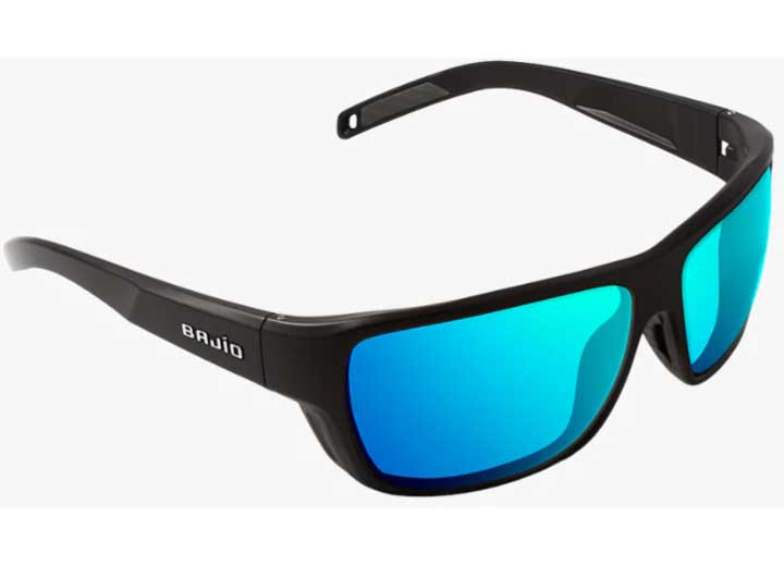 Bajio Sunglasses - Rigolets Blue Mirror Glass Black Matte - RIG220011