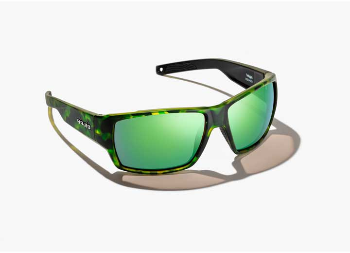 Bajio Sunglasses - Vega Green Mirror Glass Green Tort Matte - VEG481112