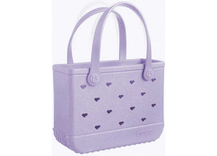 Bogg Bag - Bitty Boggs  Tonal Handbagheart Shimmer Lilac - BABY02-GJD01-OS