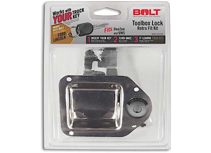 Bolt Lock - (clamshell)9614 F150/9615 F250/f350 Tool Box Latch Retro Fit Kit - 7022698