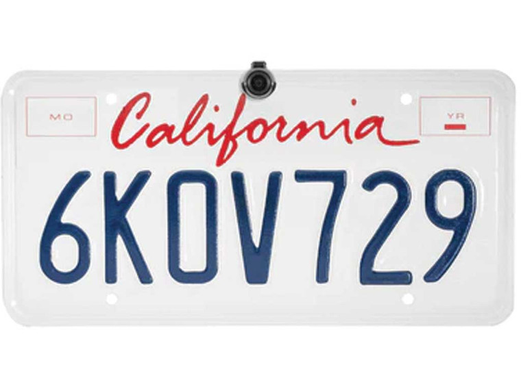 Boyo - Concealed License Plate Backup Camera W/parking Lines Black - VTL16