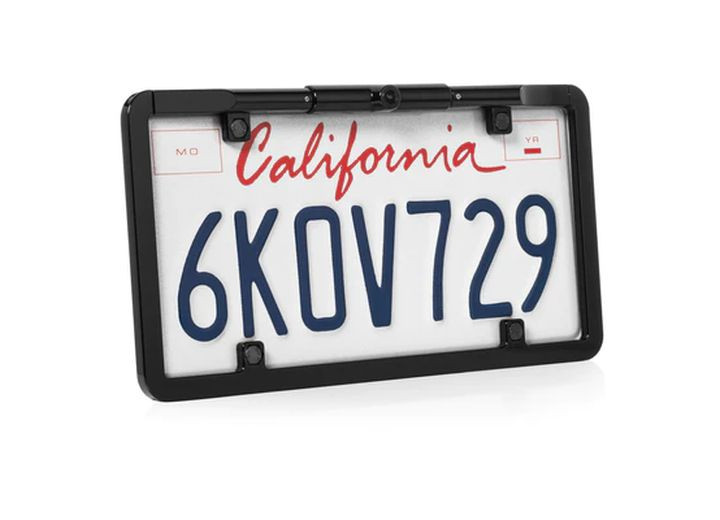 Boyo - Ultra Slim Fullframe License Plate Hd Backup Camera Black - VTL375HD