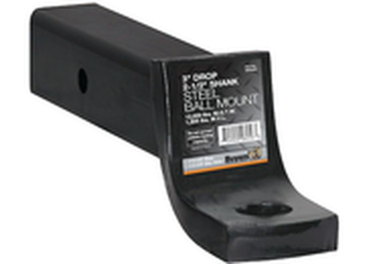 Buyers - 21/2in Ball Mount 5in Drop X 10in 12000# Black - 1803410