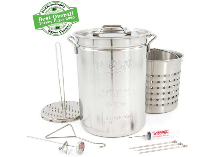 Bayou Classic - 32qt Stainless Turkey Fryer With Basket - 1118