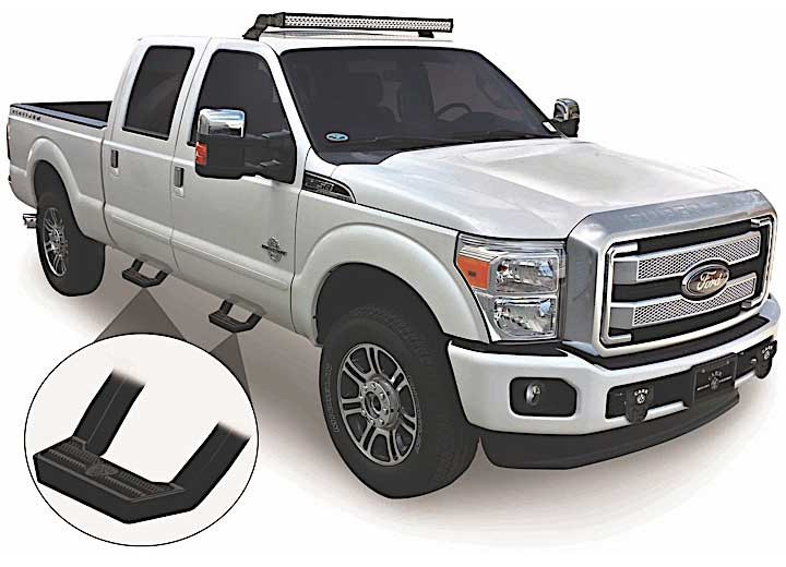 Carr - 15c F150/17c F250/f350/f450 Super Duty/18c Expedition Black Ld Step Pair Aluminum Body - 118221