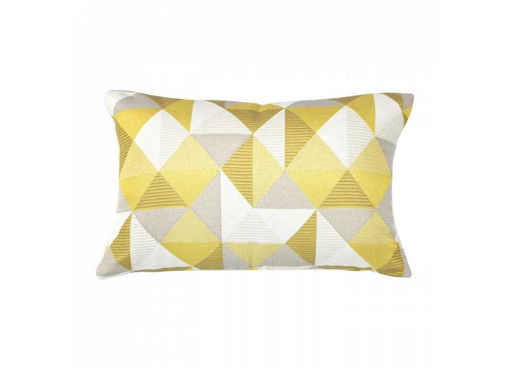 California Umbrella - 12in X 18in Pacifica Lumbar Throw Pillow In Ruskin Yellow Olefin - TP12-FA13