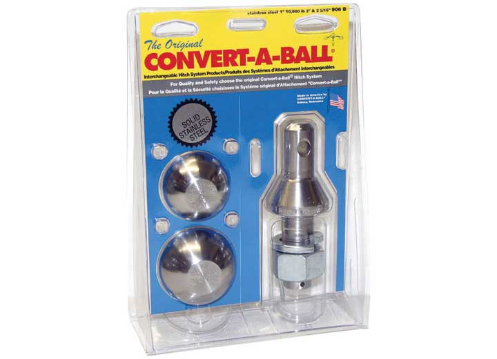 Convert-A-Ball - (blister/retail Package)1 Set 2in & 2 5/16in 1 In Reg Shank Stainless Balls - 906B