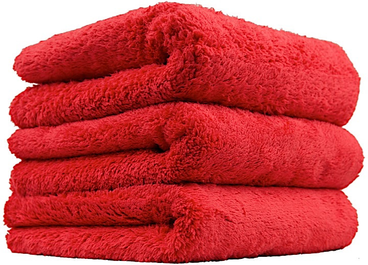 Chemical Guys - Happy Ending Ultra Plush Edgeless Microfiber Towel Red 16 X 16 (3 Pack) - MIC34103