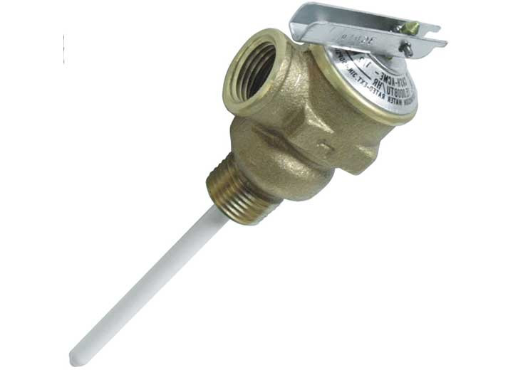 Camco - Camco T & P Valve 1/2in W/ 4in Probe Coated 150psi Bulk - 10421