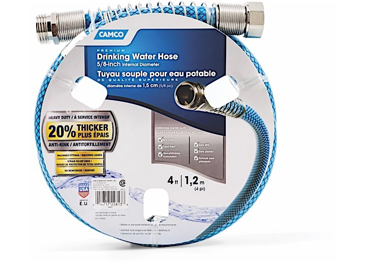 Camco - Tastepure 4ft Premium Drinking Water Hose 5/8in Id Llc - 22813