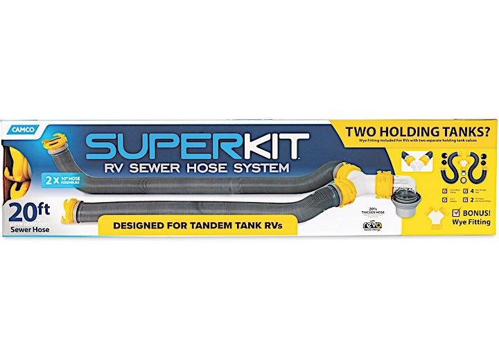 Camco - Superkit 20ft Rv Sewer Hose Kit W/wye - 39672
