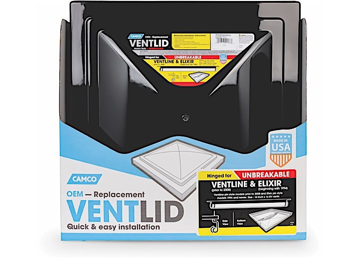 Camco - Vent Lidventline Pre 08/elixir 94up Black (polycarb) - 40188