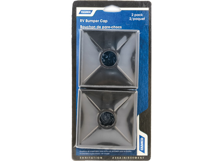 Camco - Bumper Caps Black 2 Per Card - 40303