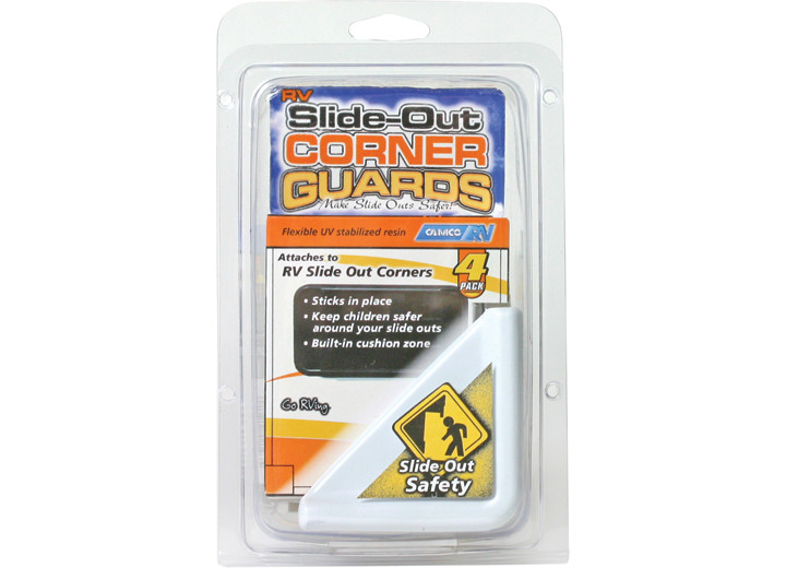 Camco - Rv Slide Out Corner Guards Polar White - 42193