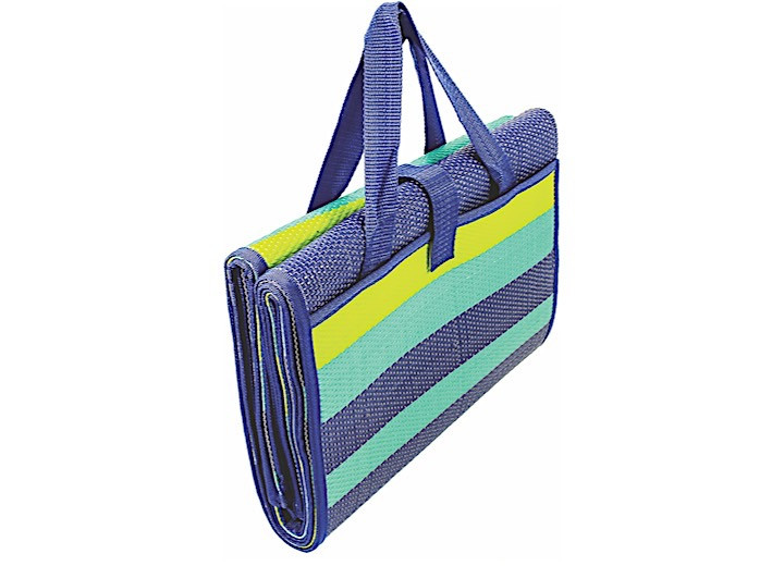 Camco - Handy Mat W/strapblue/turquoise/green Stripes60inx78inbilin - 42806