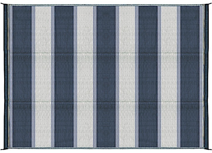 Camco - Outdoor Mat 6ft X 9ft Blue Stripe W/uv - 42871