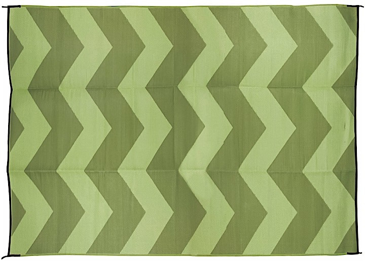 Camco - Outdoor Mat  6ft X 9ft Chevron Green/green (e/f) - 42879