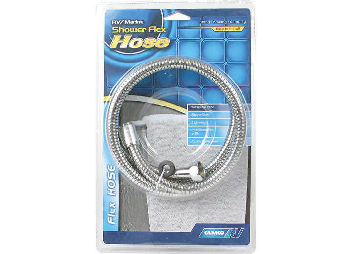 Camco - Chrome Shower Head Hose 60in - 43716