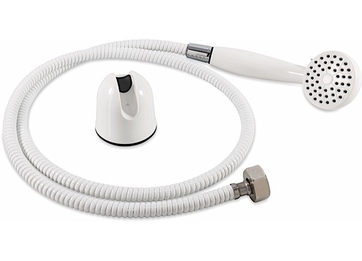Camco - Shower Head Kit W/garden Hose Fittings And Suction Cup Mount - 43762