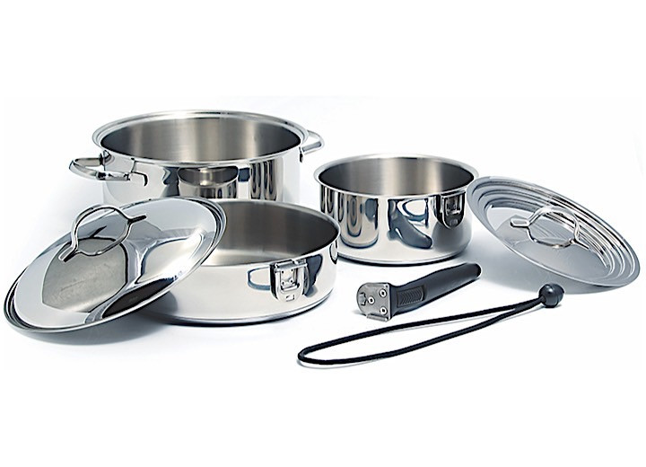 Camco - Ss Cookware 7 Pc Nesting Set (camco) - 43920