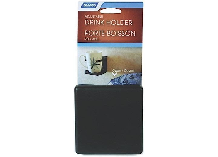 Camco - Adjustable Drink Holder Black - 44044