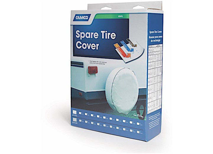 Camco - Coversparetire J / 27in Diameter Vinyl Arctic White - 45346