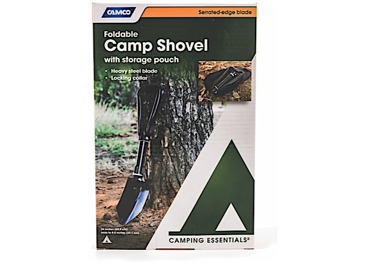 Camco - Foldable Camp Shovel With Storage Pouch Bilingual - 51075