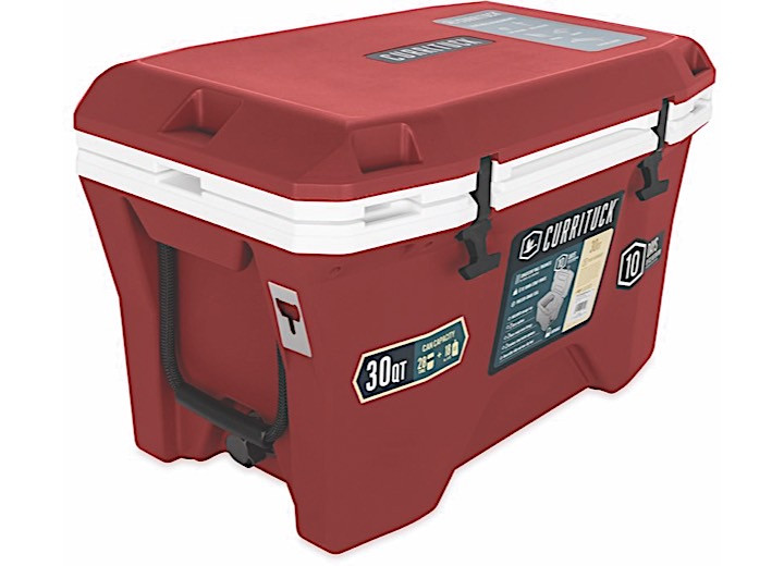 Camco - Cooler Currituck 30 Quart College Crimson 201/white - 51750