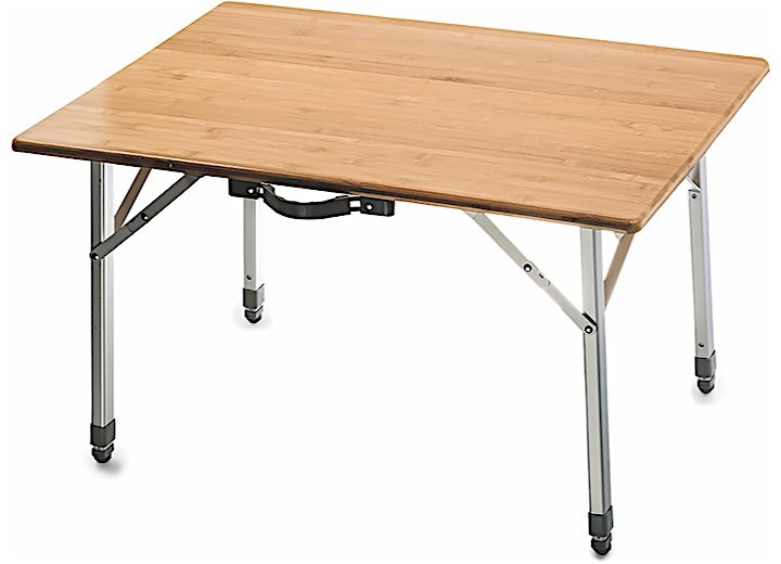 Camco - Bamboo Folding Table W/aluminum Legsadj(31.4x23.6x18in26inh) - 51893