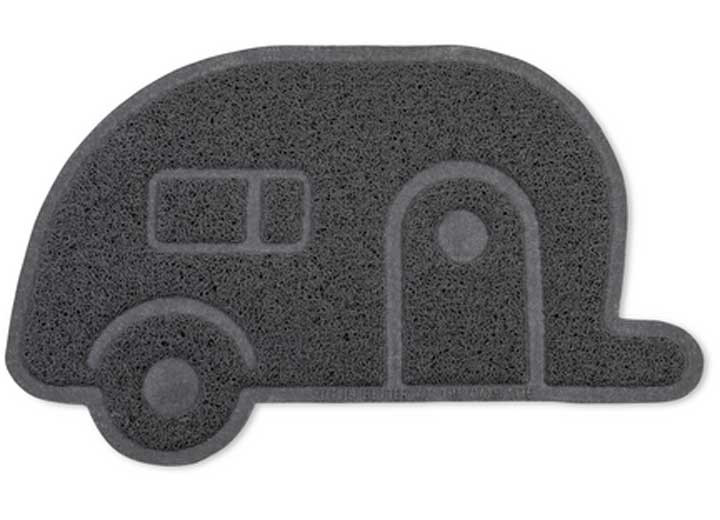 Camco - Libatc  Scrub Rug Gray Retro Travel Trailer - 53116