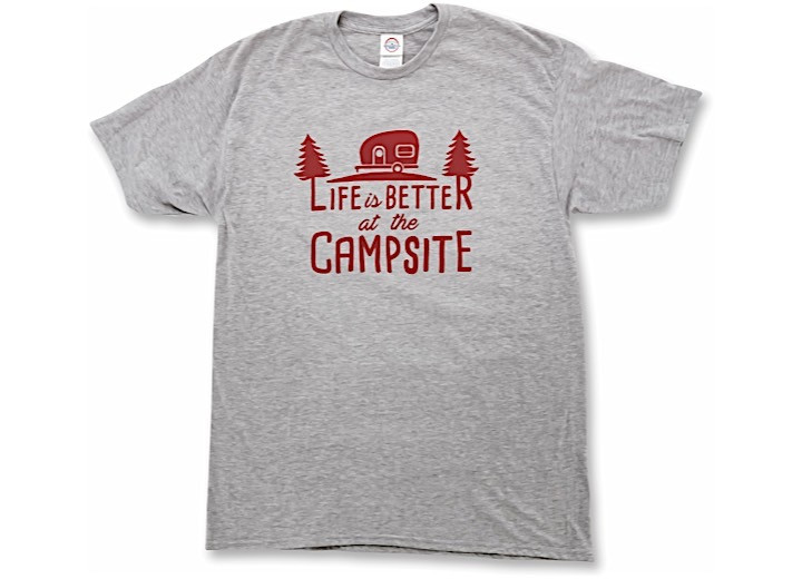Camco - Life Is Better At The Campsite Shirt Gray Xxlarge - 53211