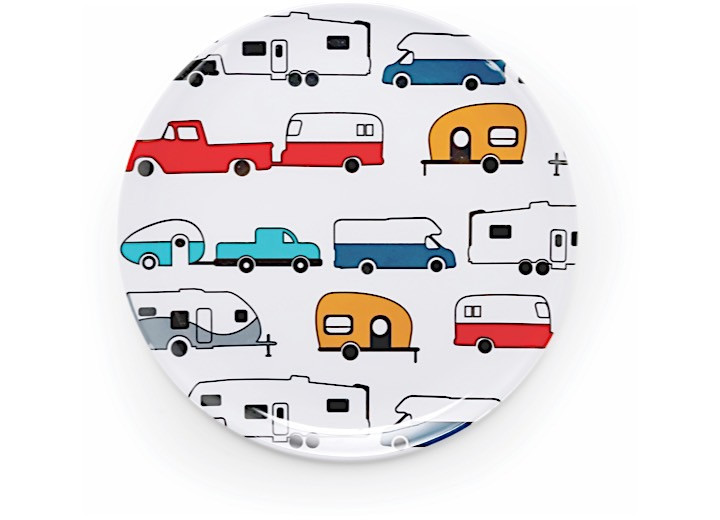 Camco - Life Is Better At The Campsite Salad Plate Rv Pattern Life Is Better At The Campsite Logo - 53223