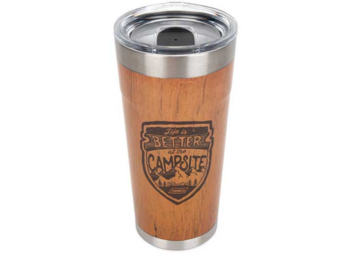 Camco - Libatc Wrapped Tumbler Wood Grain 20oz - 53327