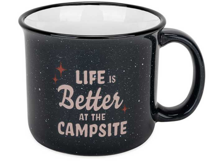Camco - Libatc Mug Gray/blue Life Is Better At The Campsite 14oz - 53473