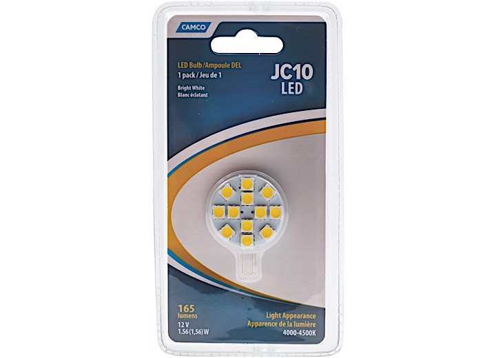 Camco - Led  Jc10 Bipin (g4 Chip) 12led 165lm Bright White (1pk) - 54627