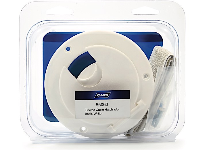 Camco - Electric Cable Hatch W/o Back White - 55063