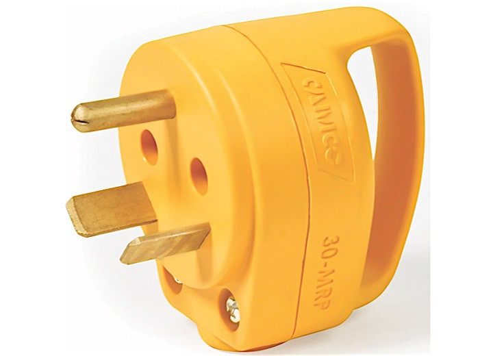 Camco - 30amp Powergrip Mini Replacement Male Plug 125v/3750wccsaus - 55283