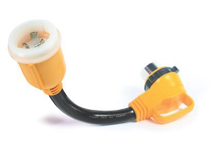 Camco - 50m/50f Amp Locking Adapter Powergrip 90 Degree 18in Ccsaus - 55572