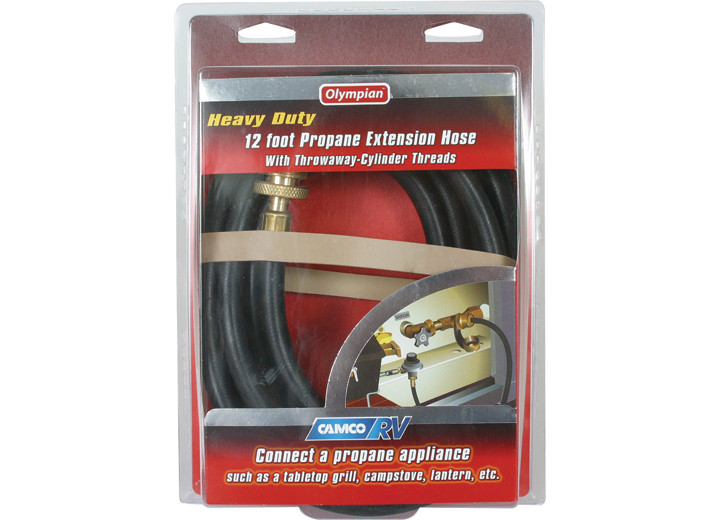 Camco - Propane Extens Hose 12ft Male/female Throwaway Connclam - 59043