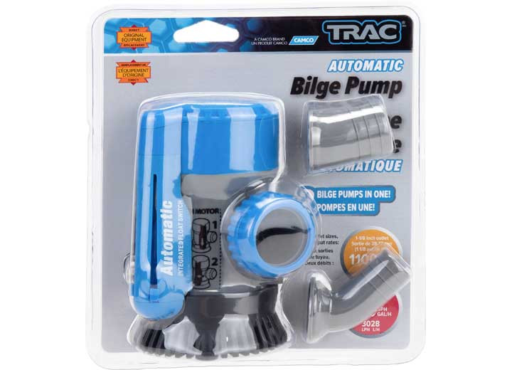Camco - Bilge Pump Automatic 800/1100 Gph 3/4in & 11/8in Outlet - 69311