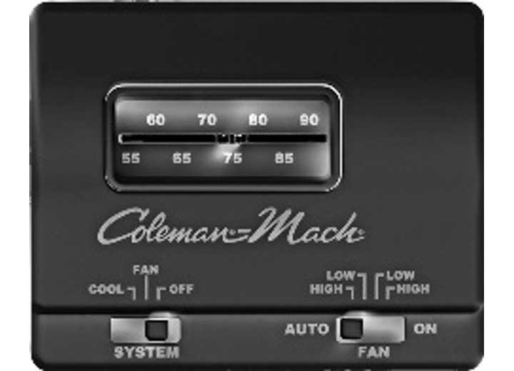 Coleman-Mach - Wall Thermostat 12v Analog Cool Only Black - 7330-3861