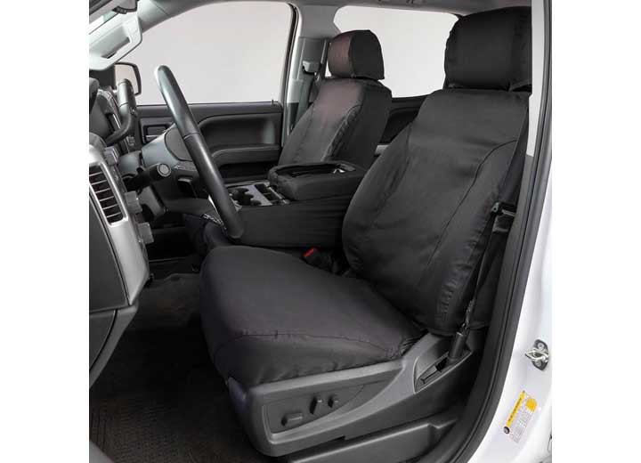 Covercraft - 23c Ram Promaster 2500/3500 Cargo Van Polycotton Front Row Seat Covers Charcoal - SS2579PCCH