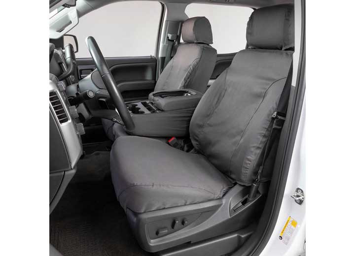 Covercraft - Polycotton Seatsaver Custom Front Row Seat Covers  Charcoal - SS3492PCCH
