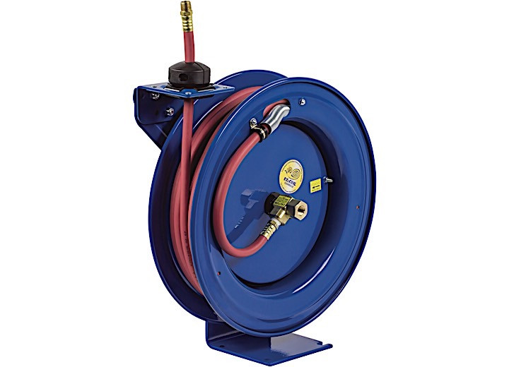 Cox Reels - Ezplp350 Safety Series Spring Rew Hose Reel For Air/water: 3/8in Id 50ft Hos - EZ-P-LP-350