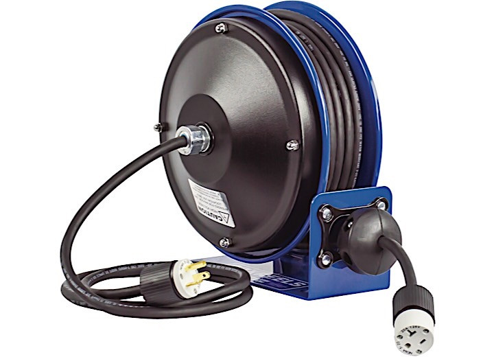 Cox Reels - Pc103012a Compact Efficient Hvy Dty Power Cord Reel With A Single Ind Recept - PC10-3012-A