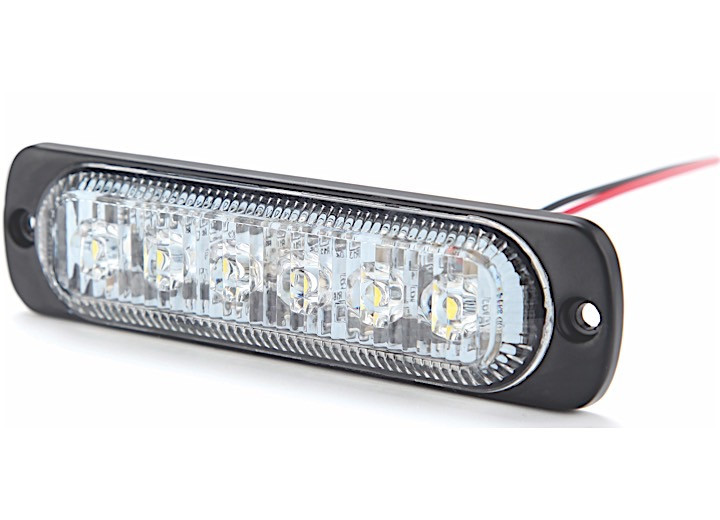 Custer - White Led Ultra Slim Strobe 6watt Cree 480 Lumens 41/2 In Long 19 Flash Patterns - STR61W
