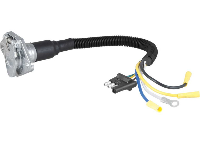 Curt - 4way Flat To 6way Round Car End Packaged - 57183