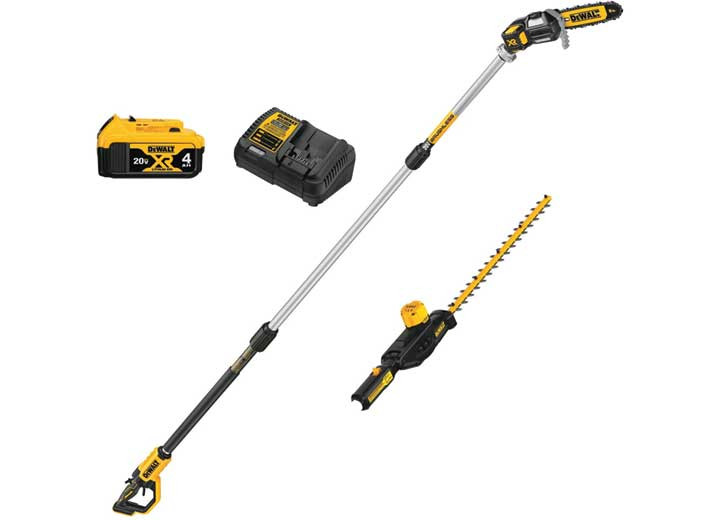 DeWalt Tools - 20v Max Cordless Pole Saw And Pole Hedge Trimmer Combo Kit - DCK086M1