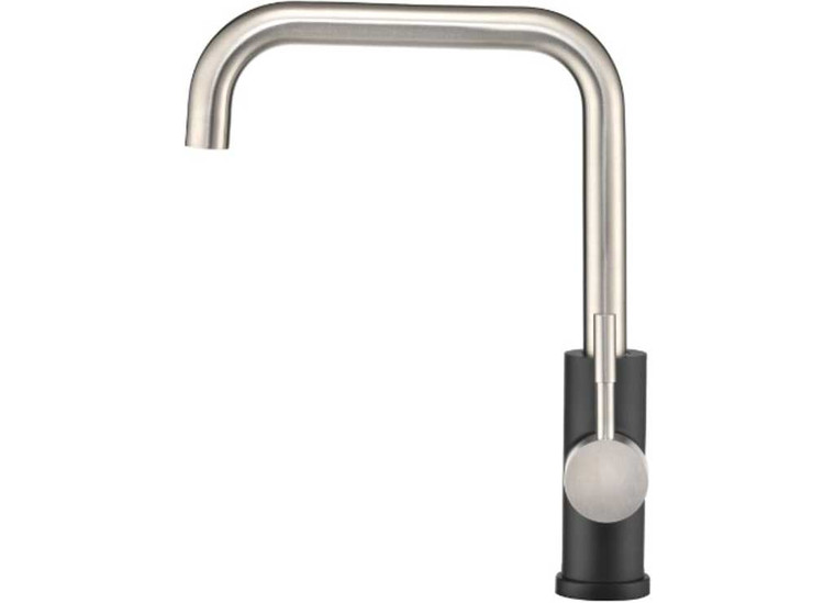 Dura Faucet - Streamline Squaredarc Rv Kitchen Faucet  Matte Black/satin Nickel - DF-MK533LK-MBSN